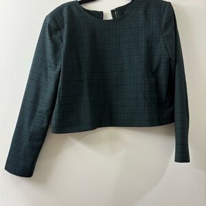 Ann Taylor Green Plaid Women's Top